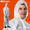 Hooded Boiler Suit Non Woven Tyvek Coverall Type 3 4 5 Disposable PP White Protective Work Coveralls