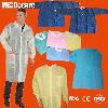 PP SMS PP+PE Non Woven Disposable Knitted Collar Press Button Velcro Pockets Lab Coats