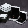 Jewelry box leather plastic ring jewelry box precious stone packaging box