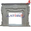 Hot Sale European Style White Marble Fireplace 