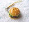 Resin Emulational Hamburger Mobile phone Ornament 