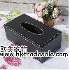 Black Leather Tissue Pocket Case Holder Box Cover new