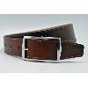 Classic Men's Genuine Leather Belt with Highlighted Stitching