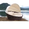 outdoor furniture and rattan lounger