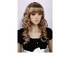 New Fashion Kanekalon synthetic fiber Long Wave Golden Brown Wig