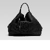 Gucci Soho Large Shoulder Bag With Embossed Interlocking G and Tassels G-282308 in Black