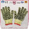 Nonslip Kevlar Cut-resistant Gloves PVC Dotted Safety Working Gloves for construction