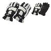 Skiing Snowboard Nylon Winter Snow Gloves Size M - White & black