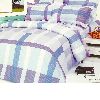 Check Printed Four Piece Bedding