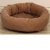 A brown round pet beds