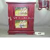 JEWELRY ARMOIRE W/ 2 PICTURES FRAME & 5 DRAWERS