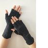 Black Fingerless Cotton Gloves