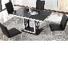 Modern furniture Glass Dining Table sets 6 chairs